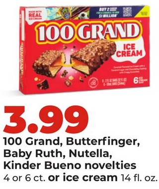 100 Grand, Butterfinger, Baby Ruth, Nutella, Kinder Bueno novelties