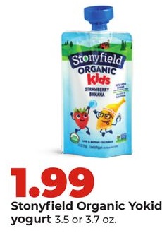 Stonyfield Organic Yokids yogurt
