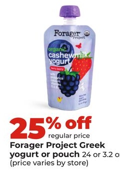 Forager Project Greek yogurt or pouch