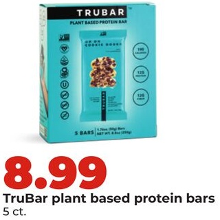 TruBar plant based protein bars