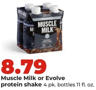 Muscle Milk or Evolve protein shake