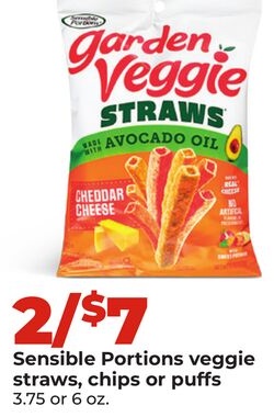 Sensible Portions veggie straws, chips or puffs