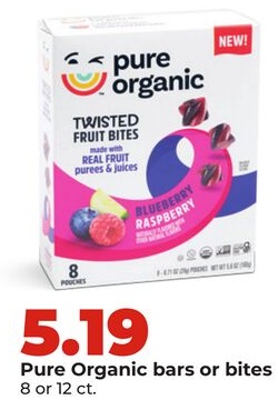 Pure Organic bars or bites