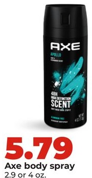 Axe body spray