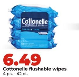 Cottonelle flushable wipes