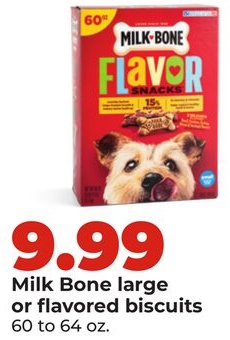 Milk Bone large or flavored biscuits