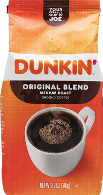 Dunkin' bag coffee 11-12 oz or K-Cups 10 ct