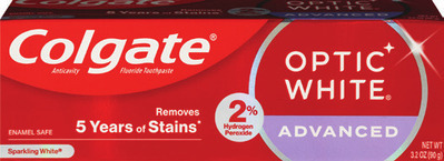 ANY Colgate Optic White 3-4.5 oz, Sensitive 6 oz, value pk. paste, 360º, Gum Health manual brush 1-4 ct. or Optic White mouthwash 473mL.