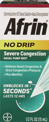 Adult Afrin Cold, Alka-Seltzer Plus or Coricidin HBP cold relief.