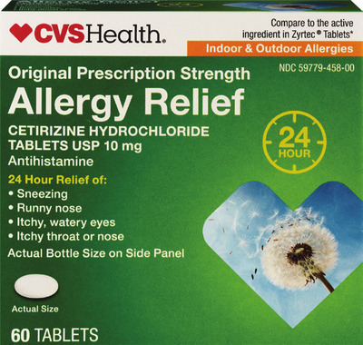 CVS Brand adult allergy relief (excludes ALL products with pseudoephedrine or ephedrine)