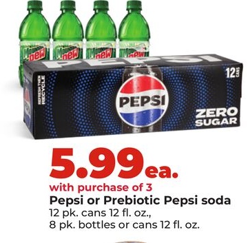 Pepsi or Prebiotic Pepsi soda