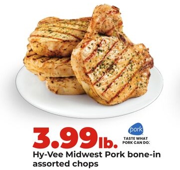 Hy-Vee Midwest Pork bone-in assorted chops