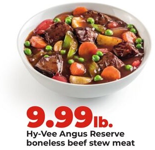 Hy-Vee Angus Reserve boneless beef stew meat
