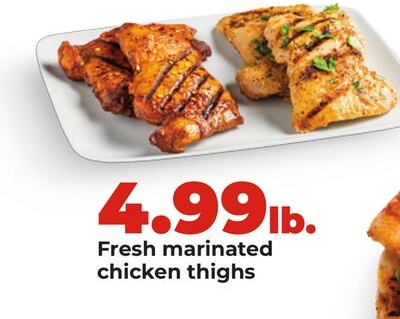 Fresh marinated chicken thighs