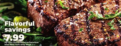 Hy-Vee Choice Reserve boneless beef New York strip steak