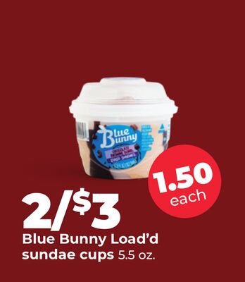 Blue Bunny Load'd sundae cups