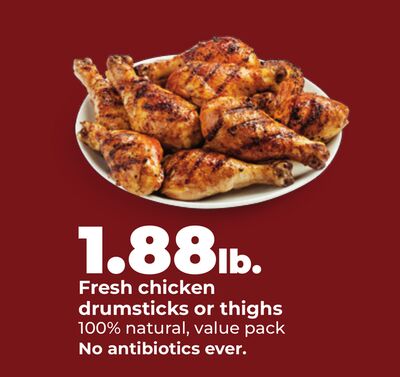 Fresh chicken drumsticks or thighs