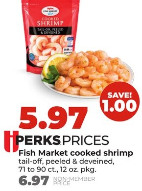 Fish Market cooked shrimp