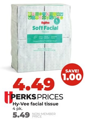 Hy-Vee facial tissue