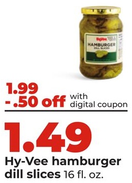 Hy-Vee hamburger dill slices