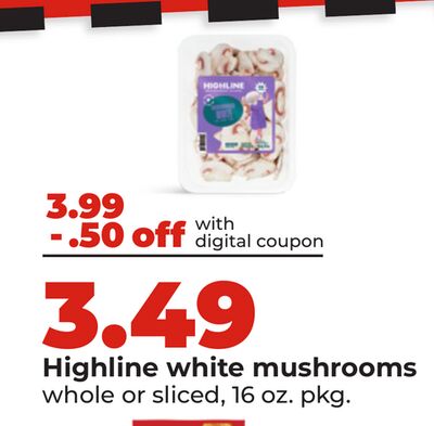 Highline white mushrooms
