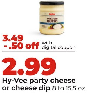 Hy-Vee party cheese or cheese dip
