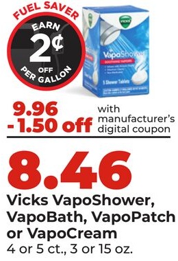 Vicks VapoShower, VapoBath, VapoPatch or VapoCream
