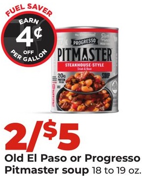 Old El Paso or Progresso Pitmaster soup
