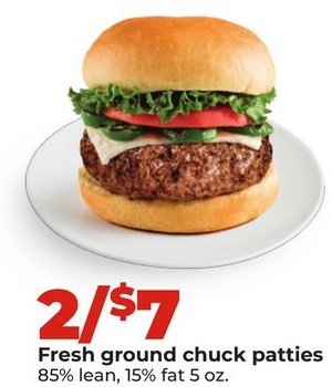 Fresh ground chuck patties