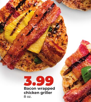 Bacon wrapped chicken griller