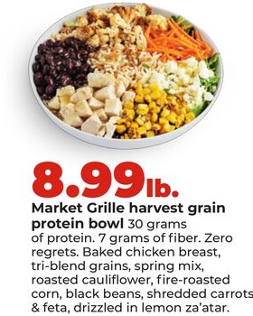 Market Grille harvest grain protein bowl