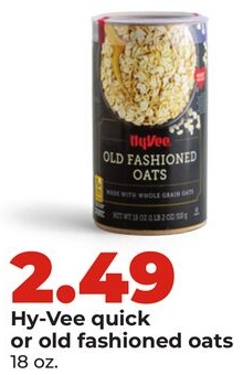 Hy-Vee quick or old fashioned oats