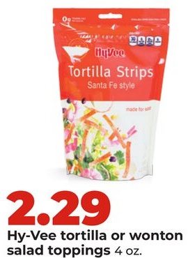 Hy-Vee tortilla or wonton salad toppings
