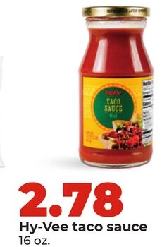 Hy-Vee taco sauce