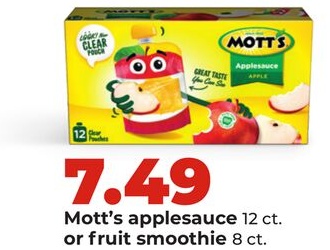 Mott's applesauce or fruit smoothie