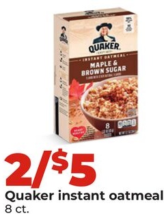 Quaker instant oatmeal