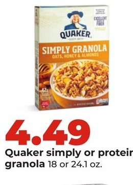 Quaker simply or protein granola