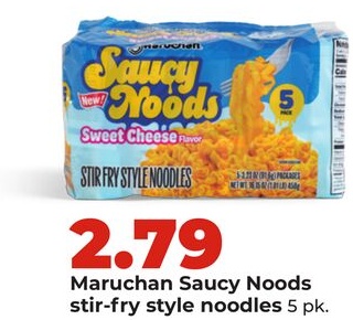 Maruchan Saucy Noods stir-fry style noodles 5 pk.