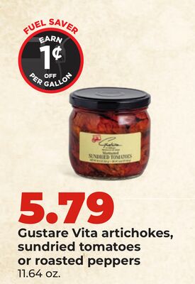 Gustare Vita artichokes, sundried tomatoes or roasted peppers