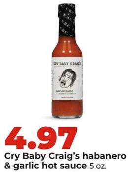 Cry Baby Craig's habanero & garlic hot sauce