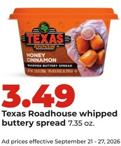 Texas Roadhouse whipped buttery spread