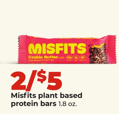 Misfits plant based protein bars