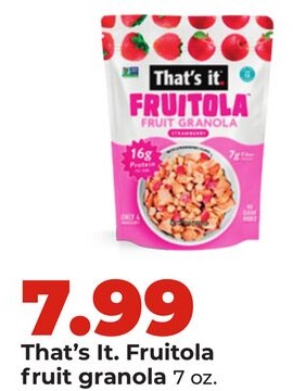 That's It. Fruitola fruit granola