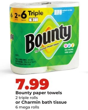 Bounty paper towels or Charmin bath tissue
