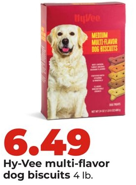 Hy-Vee multi-flavor dog biscuits