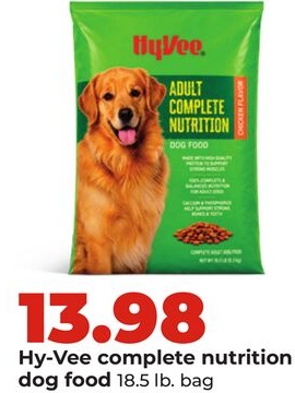 Hy-Vee complete nutrition dog food
