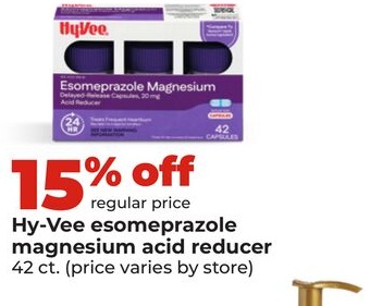 Hy-Vee esomeprazole magnesium acid reducer