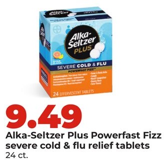 Alka-Seltzer Plus Powerfast Fizz severe cold & flu relief tablets