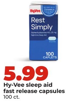 Hy-Vee sleep aid fast release capsules
