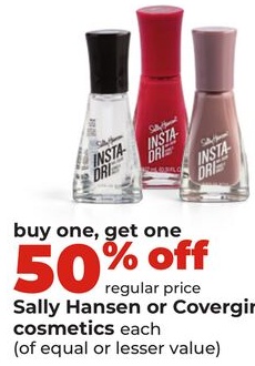 Sally Hansen or Covergirl cosmetics